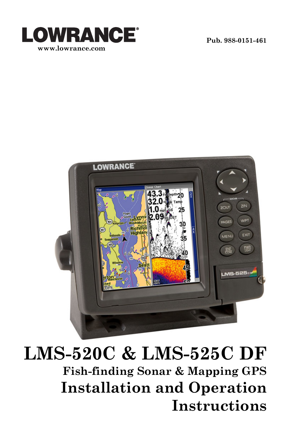 Lowrance electronic Lowrance Fish-finding Sonar & Mapping GPS LMS-520C User Manual | 252 pages