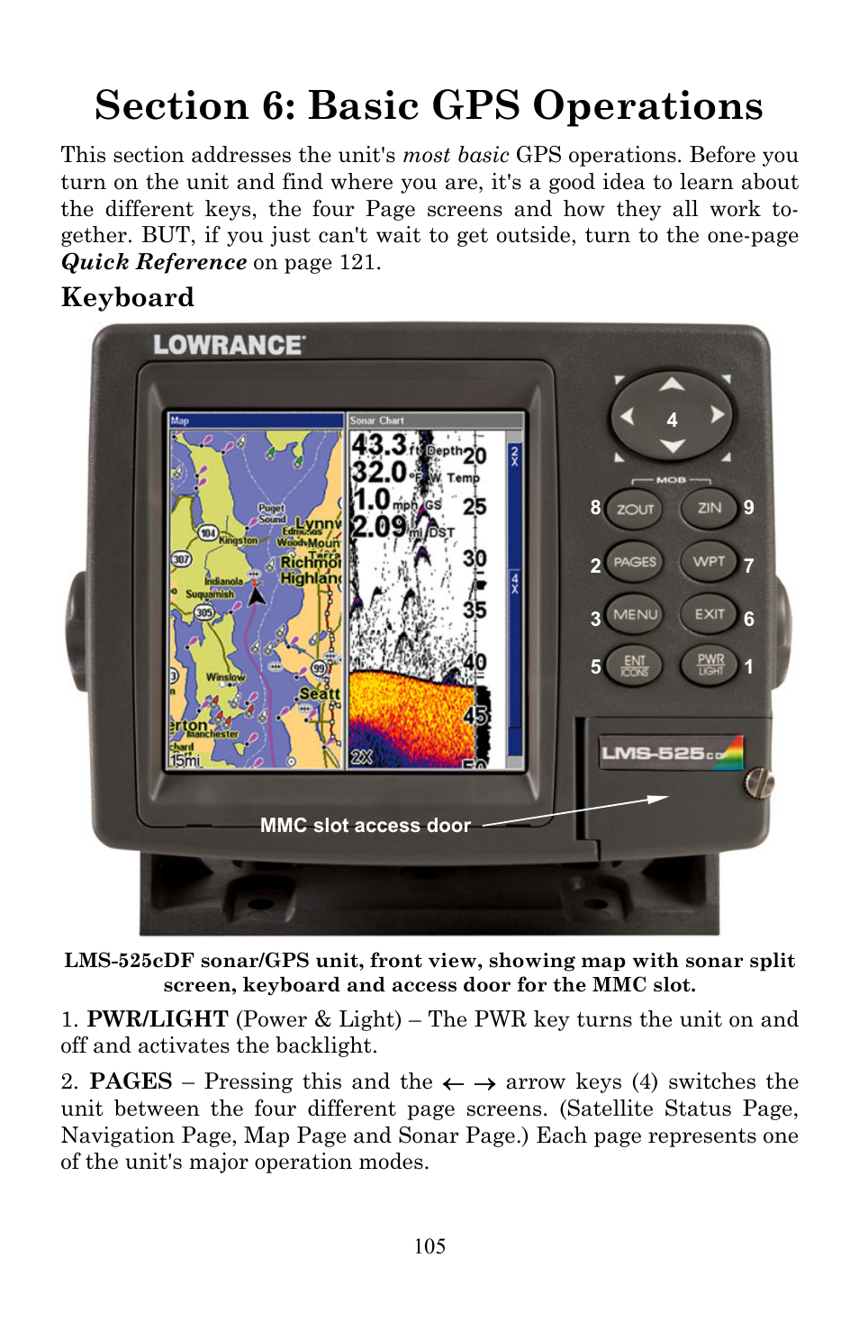 Keyboard | Lowrance electronic Lowrance Fish-finding Sonar & Mapping GPS LMS-520C User Manual | Page 115 / 252