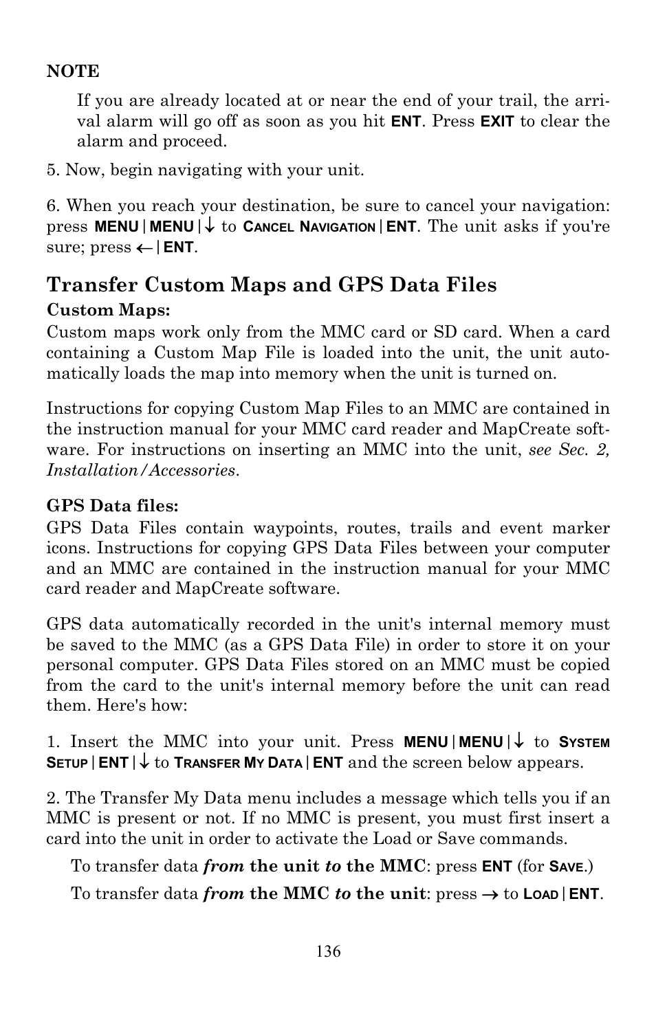 Transfer custom maps and gps data files | Lowrance electronic Lowrance Fish-finding Sonar & Mapping GPS LMS-520C User Manual | Page 146 / 252