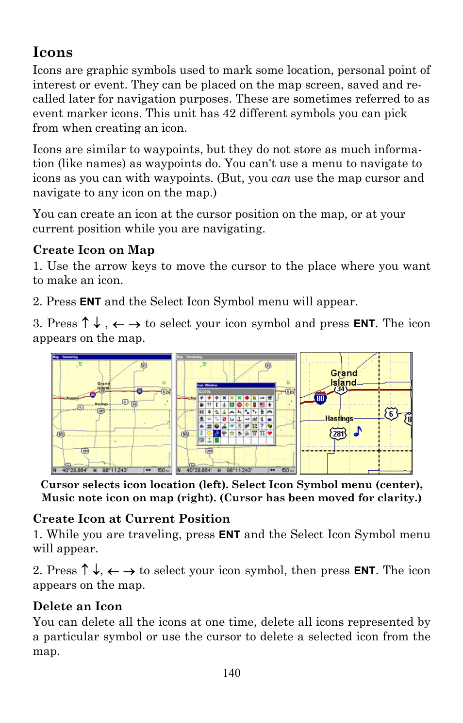 Icons | Lowrance electronic Lowrance Fish-finding Sonar & Mapping GPS LMS-520C User Manual | Page 150 / 252