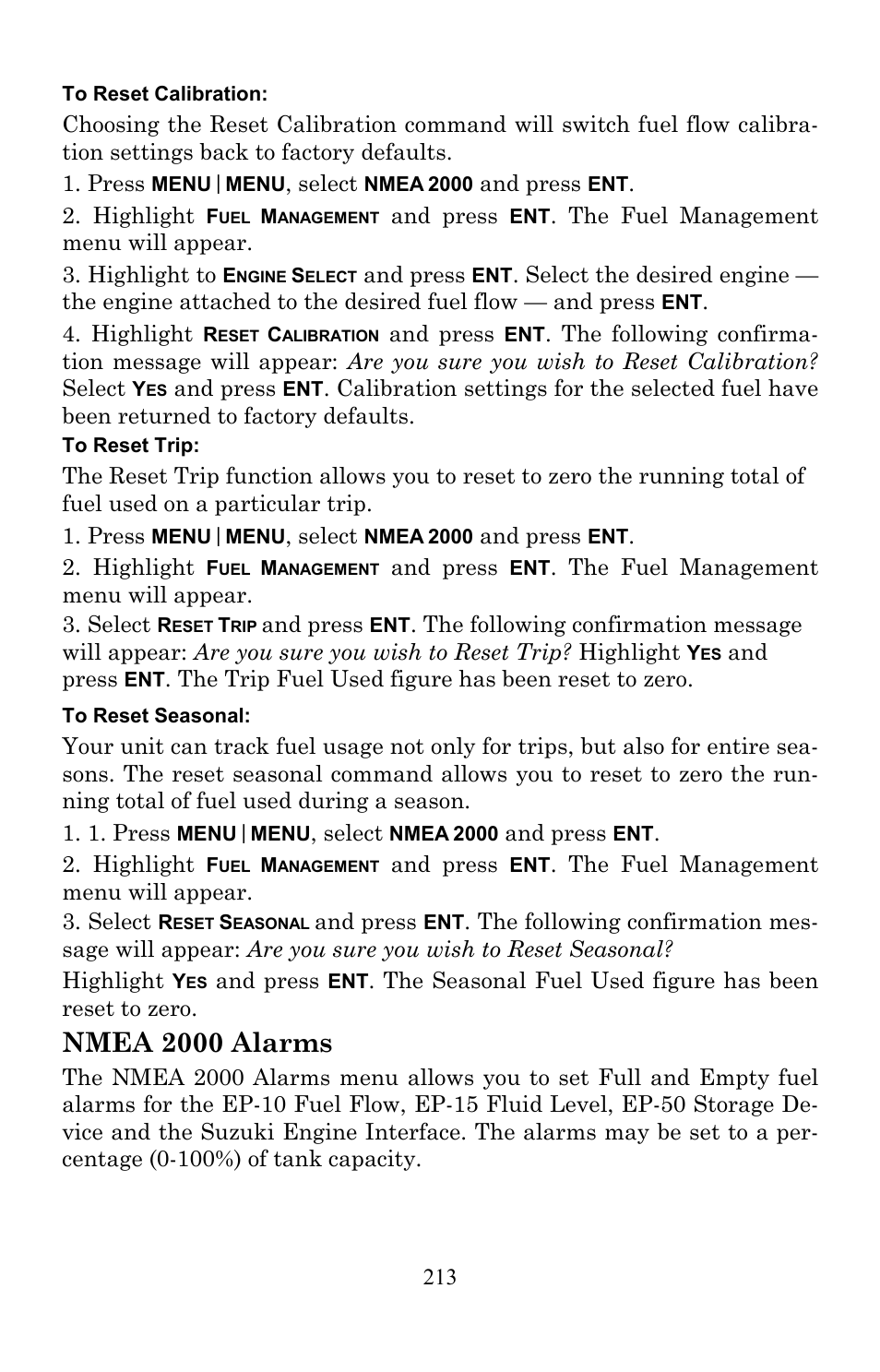Nmea 2000 alarms | Lowrance electronic Lowrance Fish-finding Sonar & Mapping GPS LMS-520C User Manual | Page 223 / 252