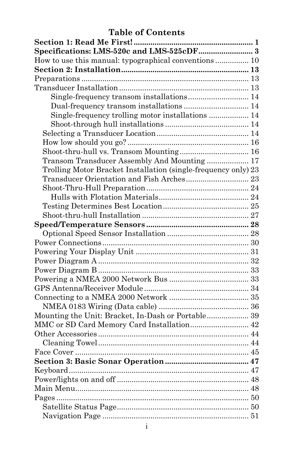 Lowrance electronic Lowrance Fish-finding Sonar & Mapping GPS LMS-520C User Manual | Page 3 / 252