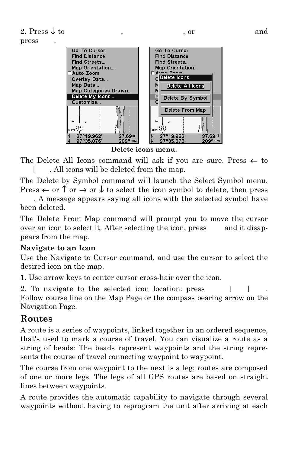 Routes | Lowrance electronic M68C IceMachine User Manual | Page 117 / 176