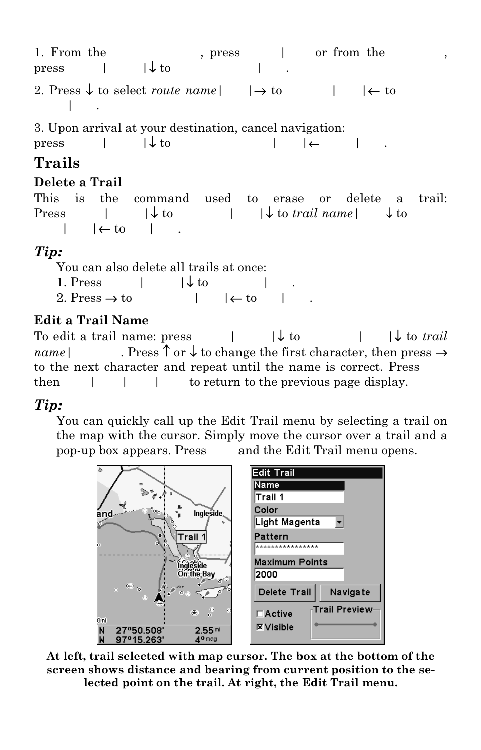 Trails | Lowrance electronic M68C IceMachine User Manual | Page 123 / 176