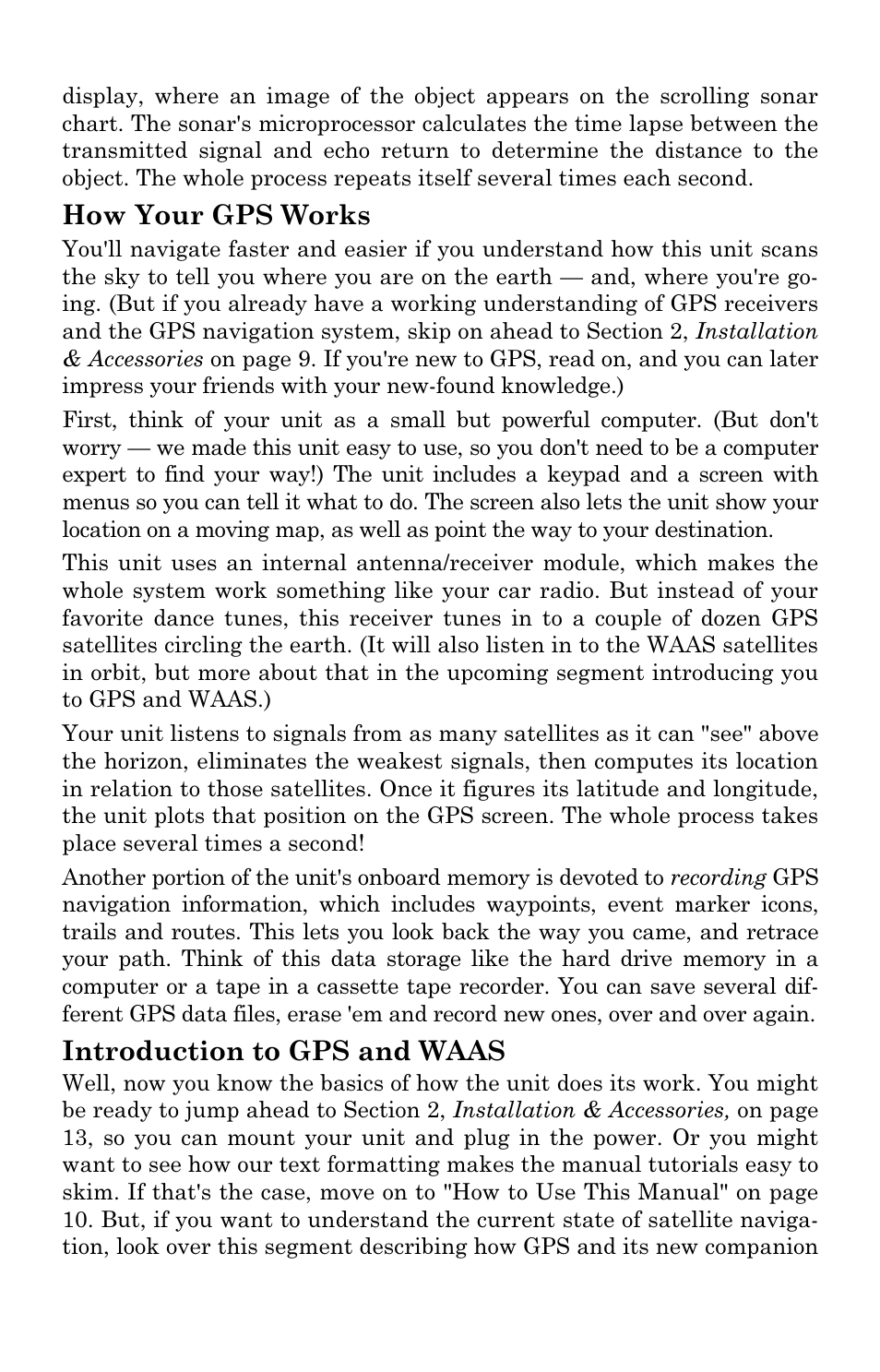 How your gps works, Introduction to gps and waas | Lowrance electronic M68C IceMachine User Manual | Page 13 / 176