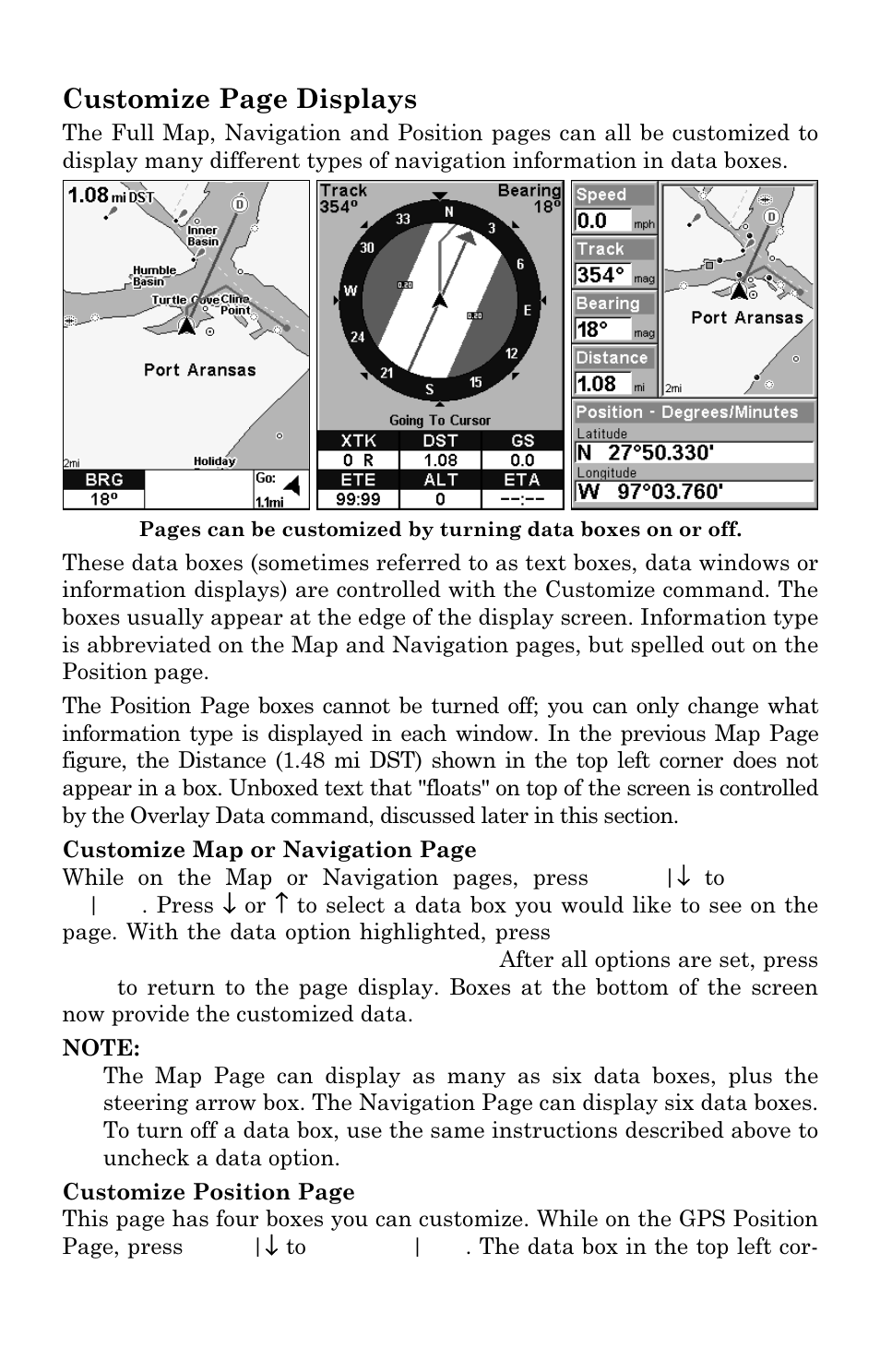 Customize page displays | Lowrance electronic M68C IceMachine User Manual | Page 132 / 176