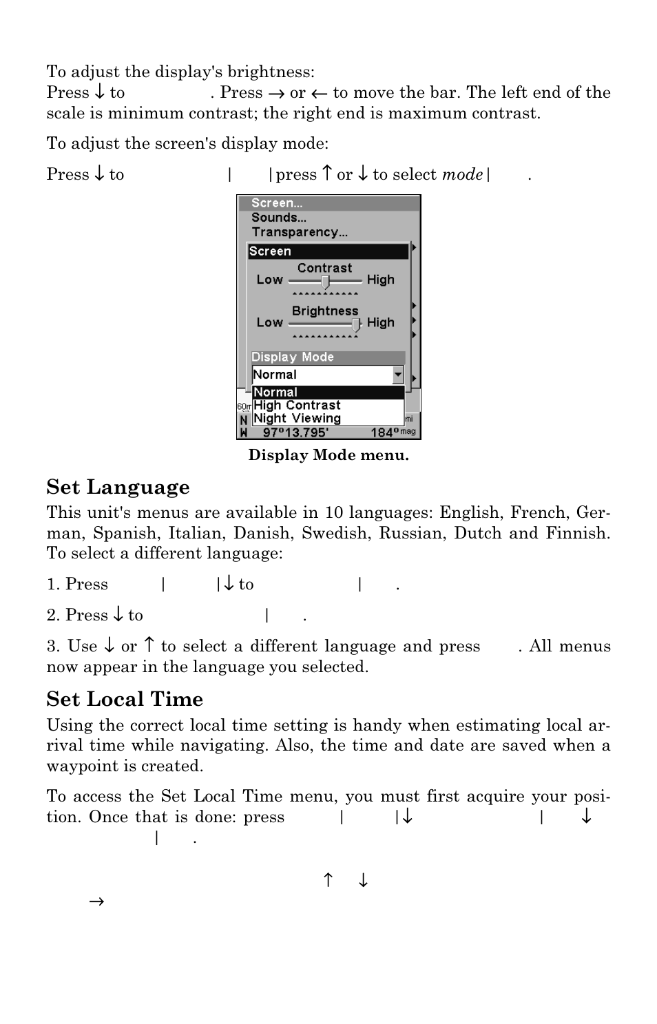 Set language, Set local time | Lowrance electronic M68C IceMachine User Manual | Page 143 / 176
