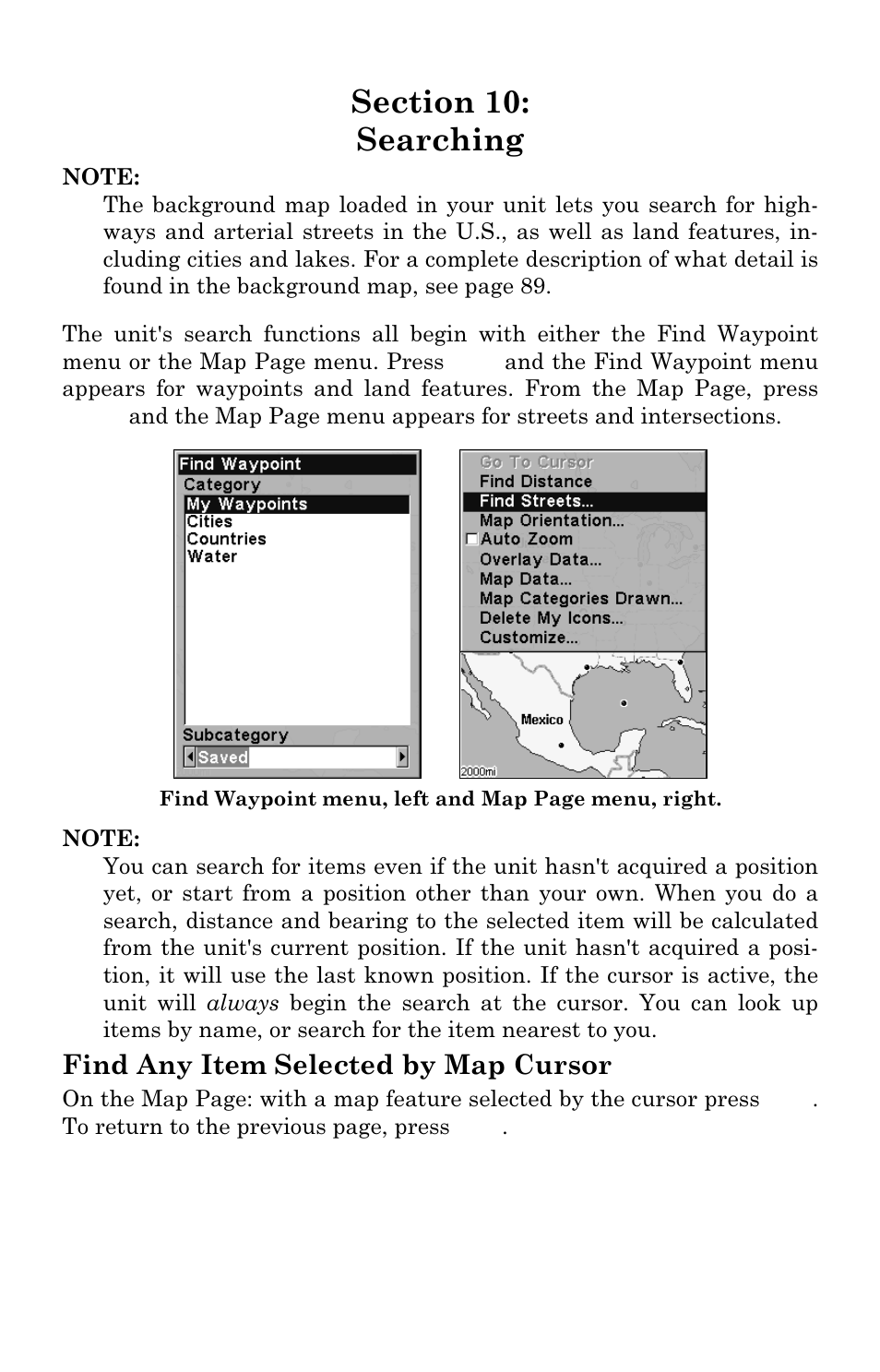 Find any item selected by map cursor | Lowrance electronic M68C IceMachine User Manual | Page 151 / 176