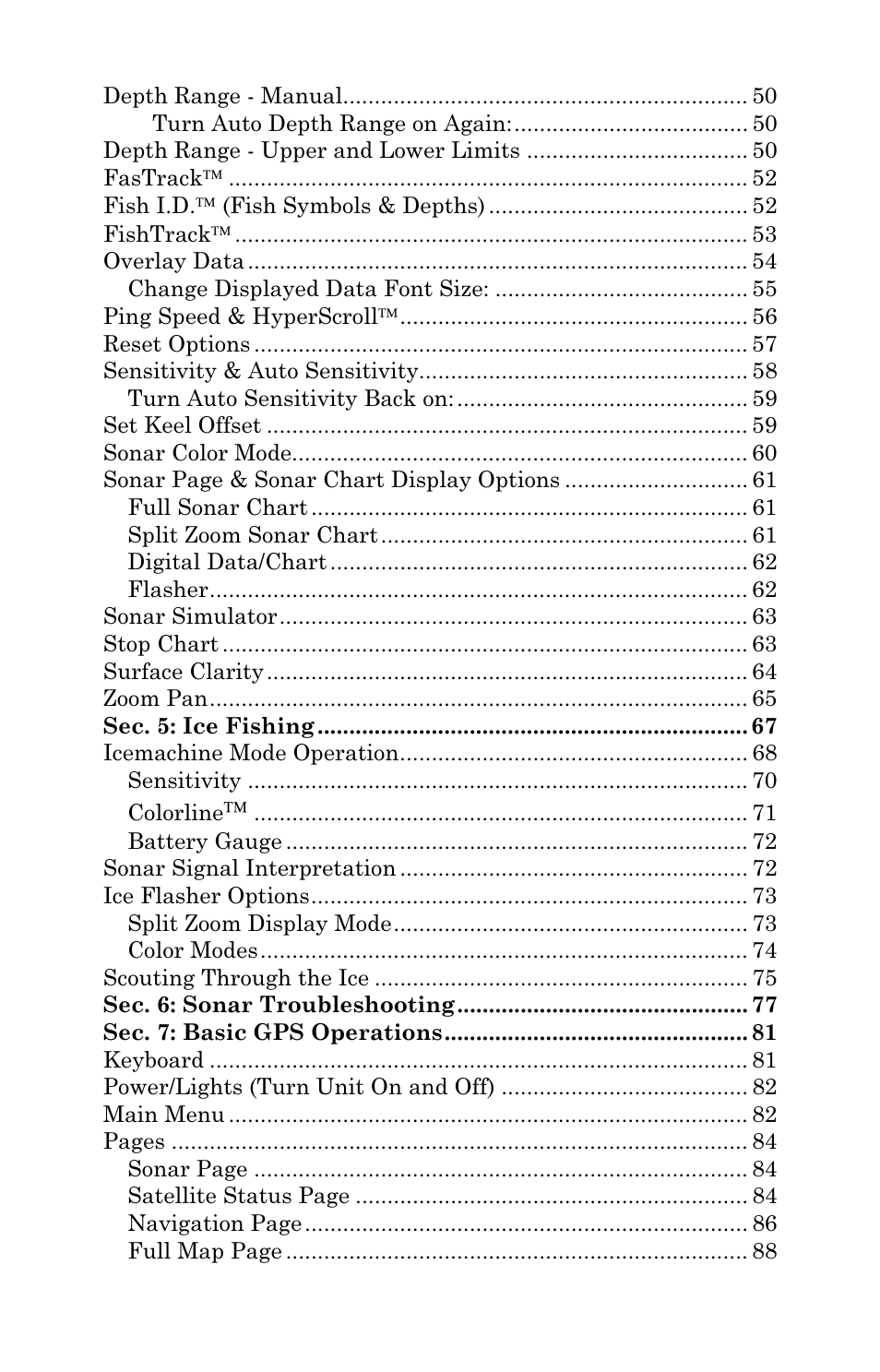 Lowrance electronic M68C IceMachine User Manual | Page 4 / 176