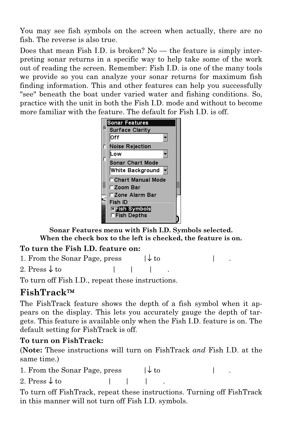 Fishtrack | Lowrance electronic M68C IceMachine User Manual | Page 61 / 176