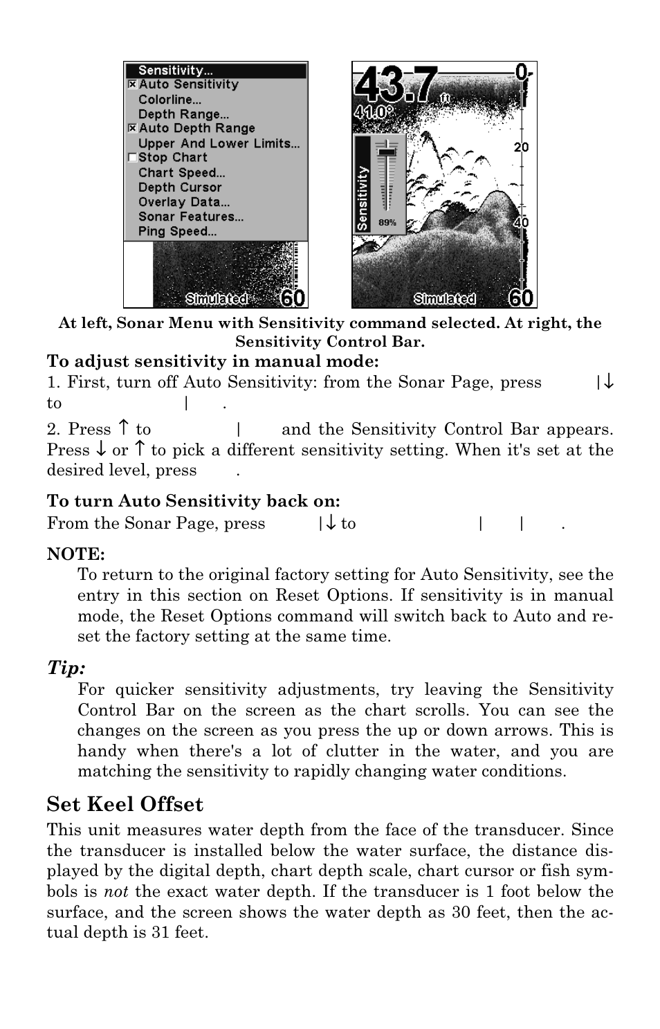 Set keel offset | Lowrance electronic M68C IceMachine User Manual | Page 67 / 176