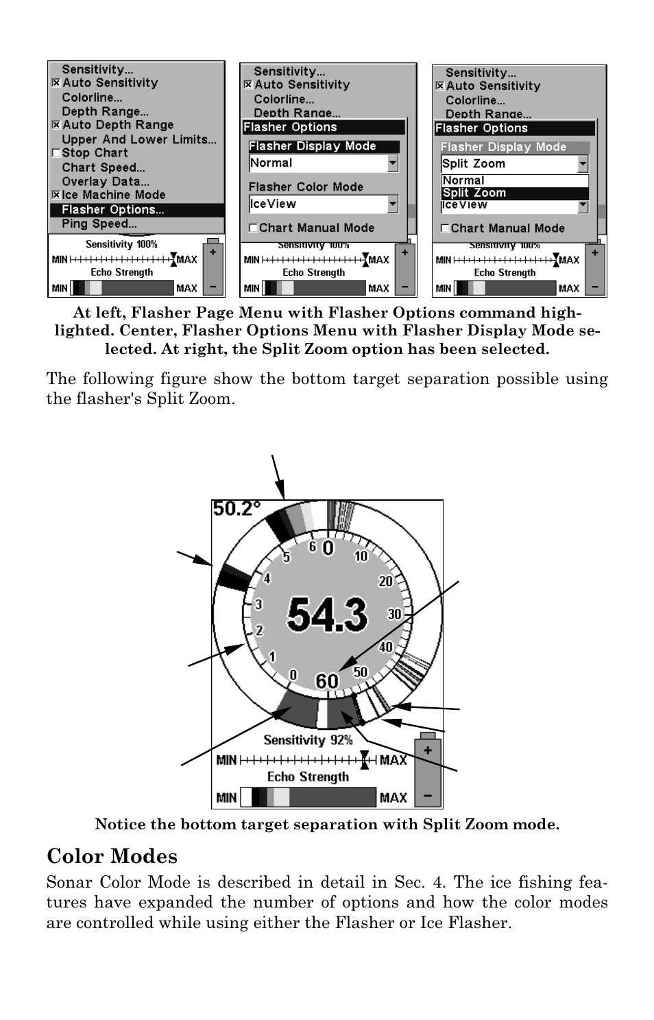 Color modes | Lowrance electronic M68C IceMachine User Manual | Page 82 / 176