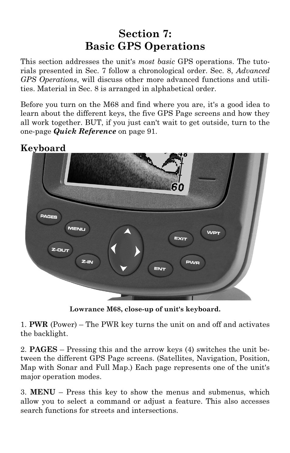 Keyboard | Lowrance electronic M68C IceMachine User Manual | Page 89 / 176