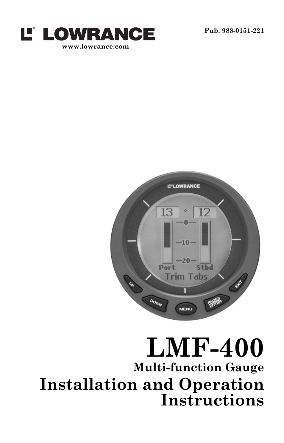 Lowrance electronic LMF-400 User Manual | 48 pages