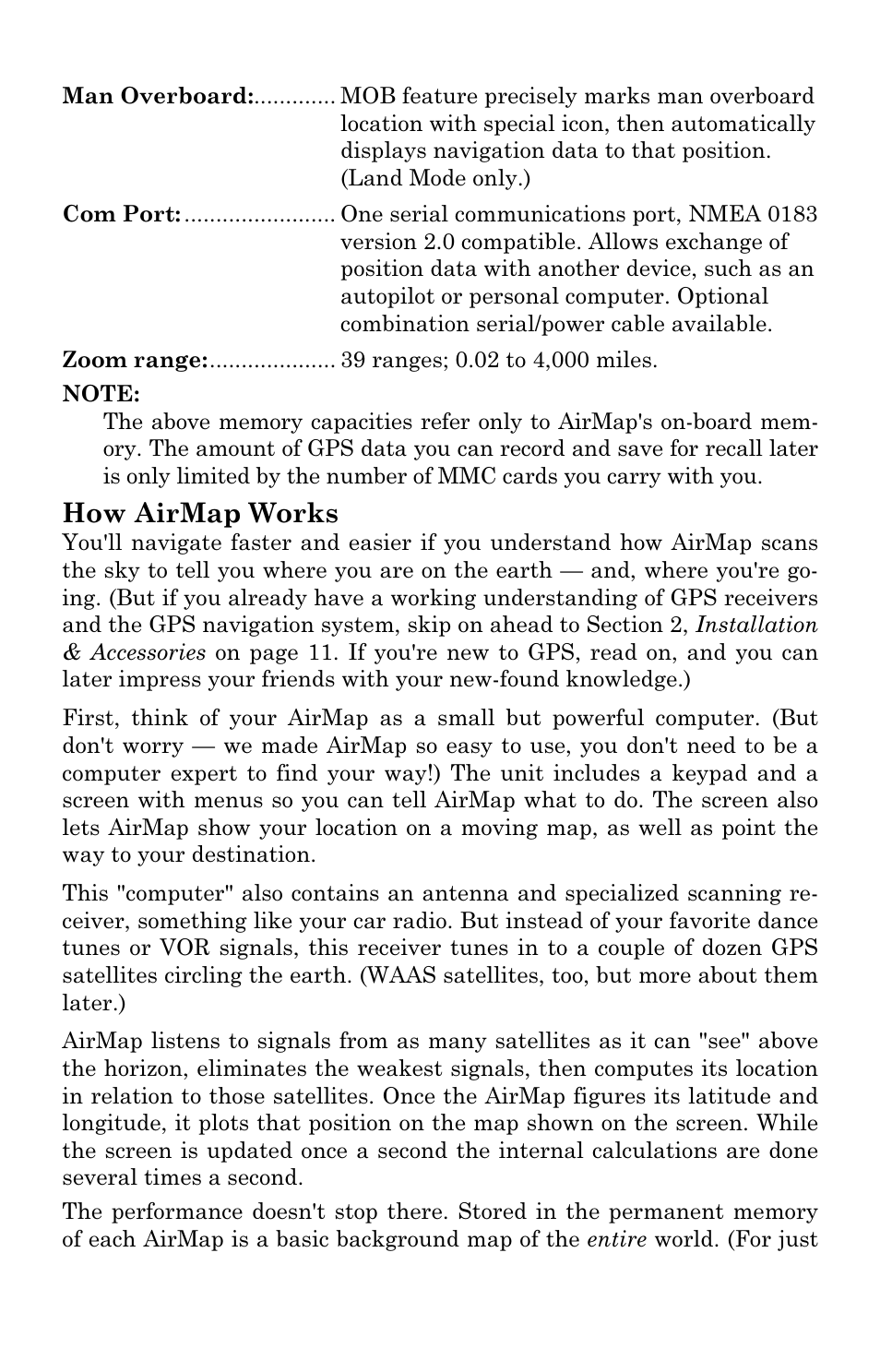 How airmap works | Lowrance electronic AirMap 1000 User Manual | Page 11 / 148