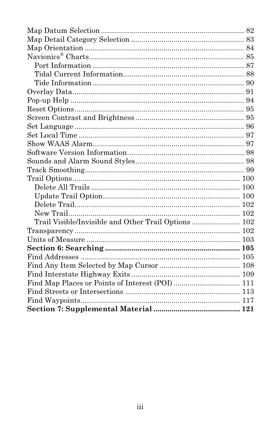 Lowrance electronic 480C User Manual | Page 5 / 140