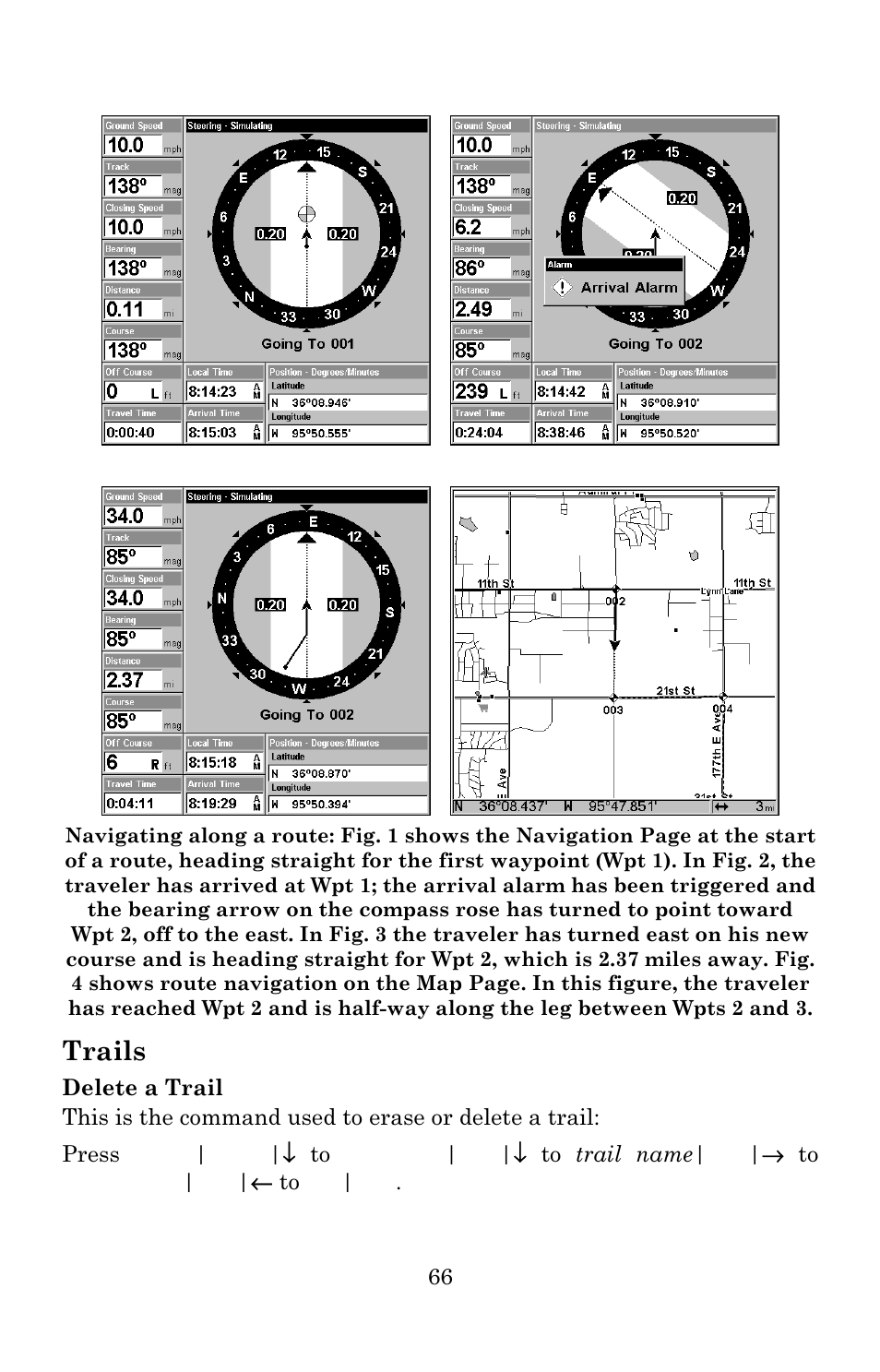 Trails | Lowrance electronic 480C User Manual | Page 72 / 140