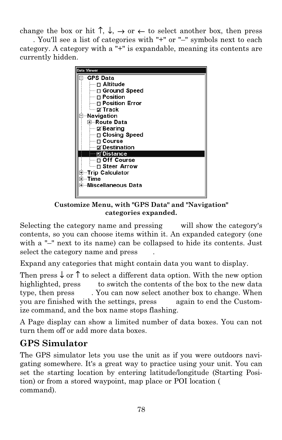 Gps simulator | Lowrance electronic 480C User Manual | Page 84 / 140