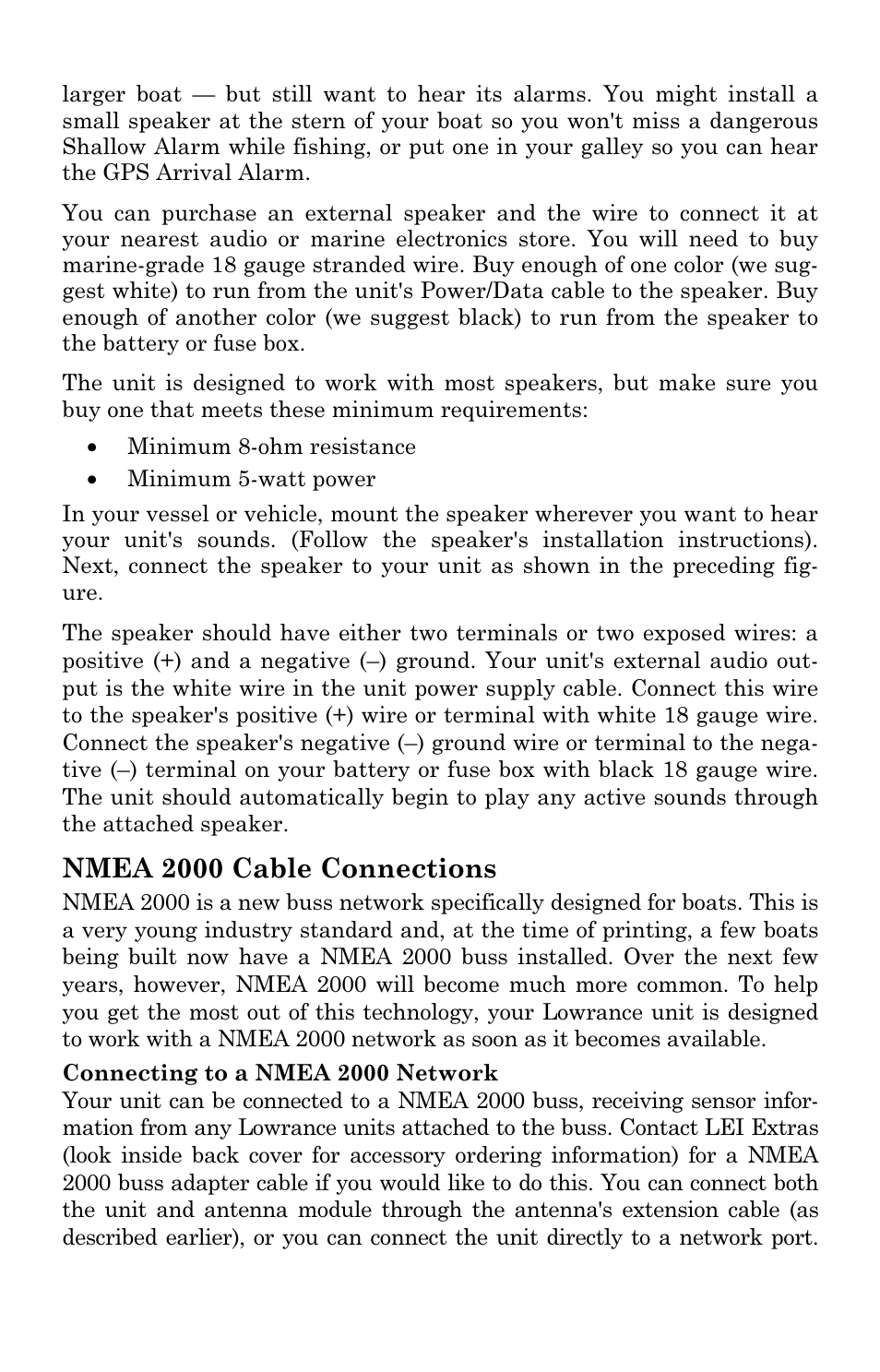 Nmea 2000 cable connections | Lowrance electronic Lowrance GlobalMap 5500C User Manual | Page 23 / 136
