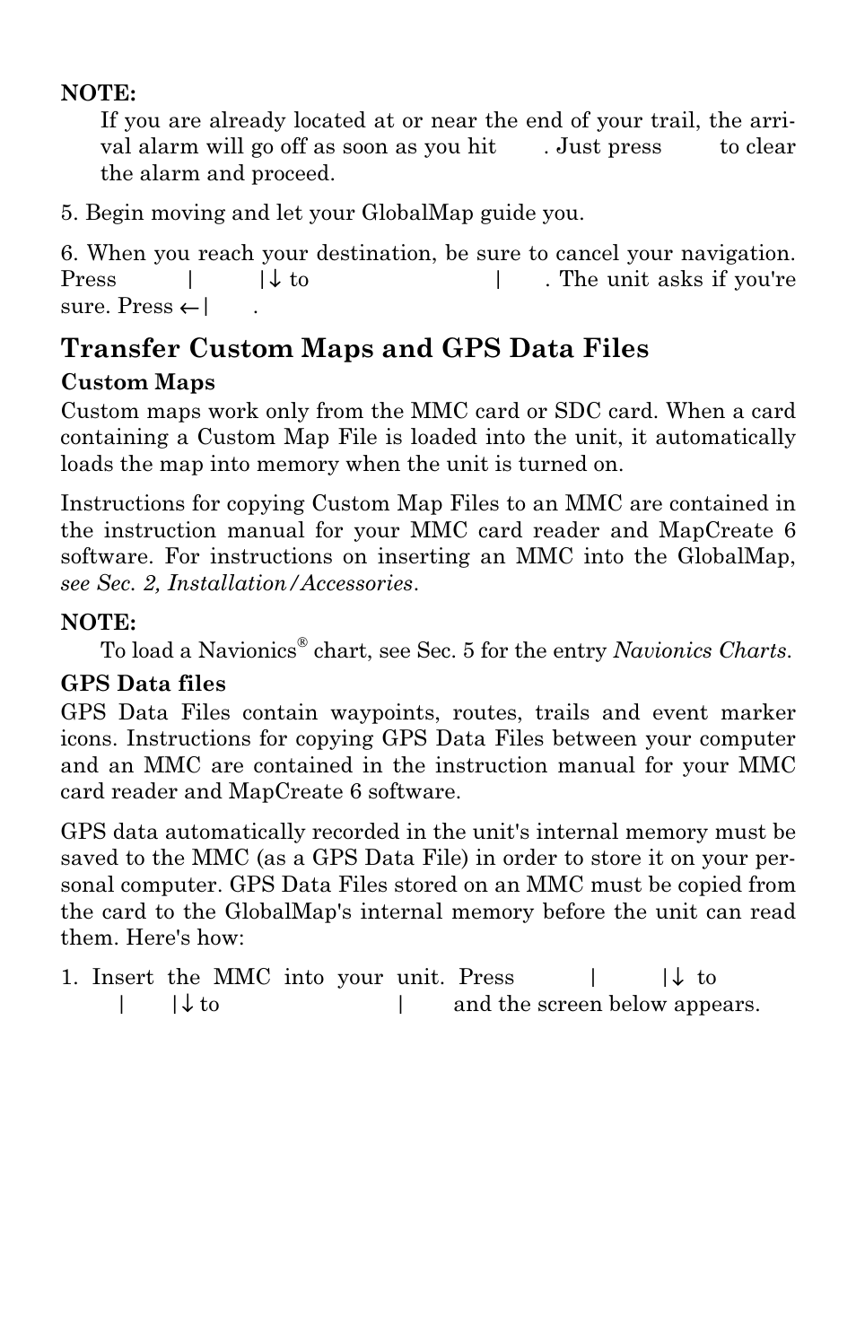 Transfer custom maps and gps data files | Lowrance electronic Lowrance GlobalMap 5500C User Manual | Page 59 / 136