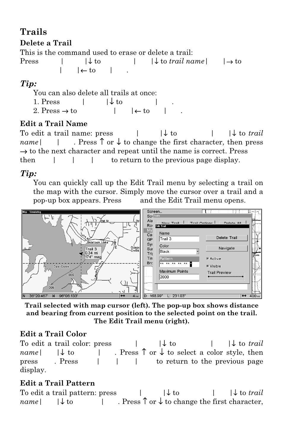 Trails | Lowrance electronic Lowrance GlobalMap 5500C User Manual | Page 71 / 136