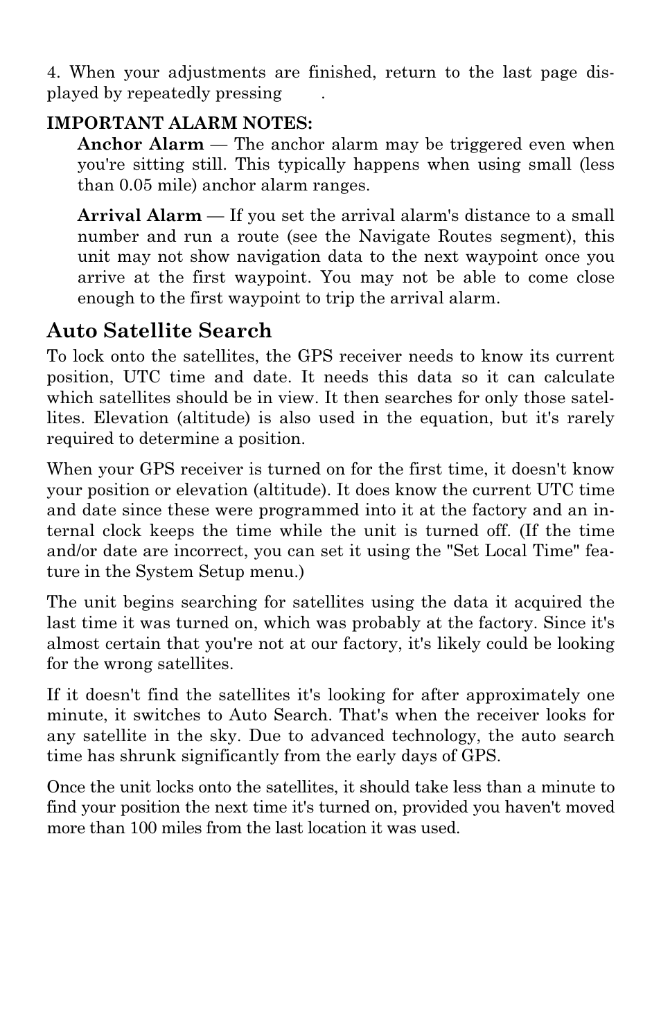 Auto satellite search | Lowrance electronic Lowrance GlobalMap 5500C User Manual | Page 76 / 136