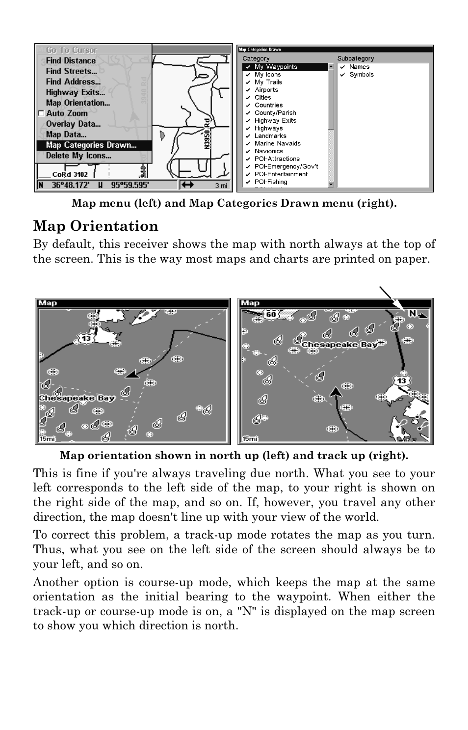 Map orientation | Lowrance electronic Lowrance GlobalMap 5500C User Manual | Page 88 / 136