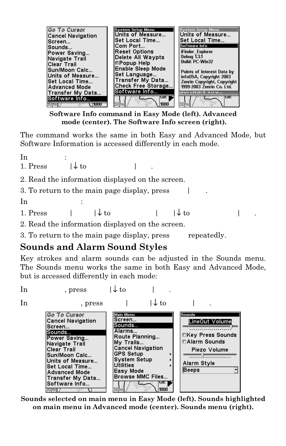 Sounds and alarm sound styles | Lowrance electronic Lowrance iFINDER Explorer User Manual | Page 106 / 140