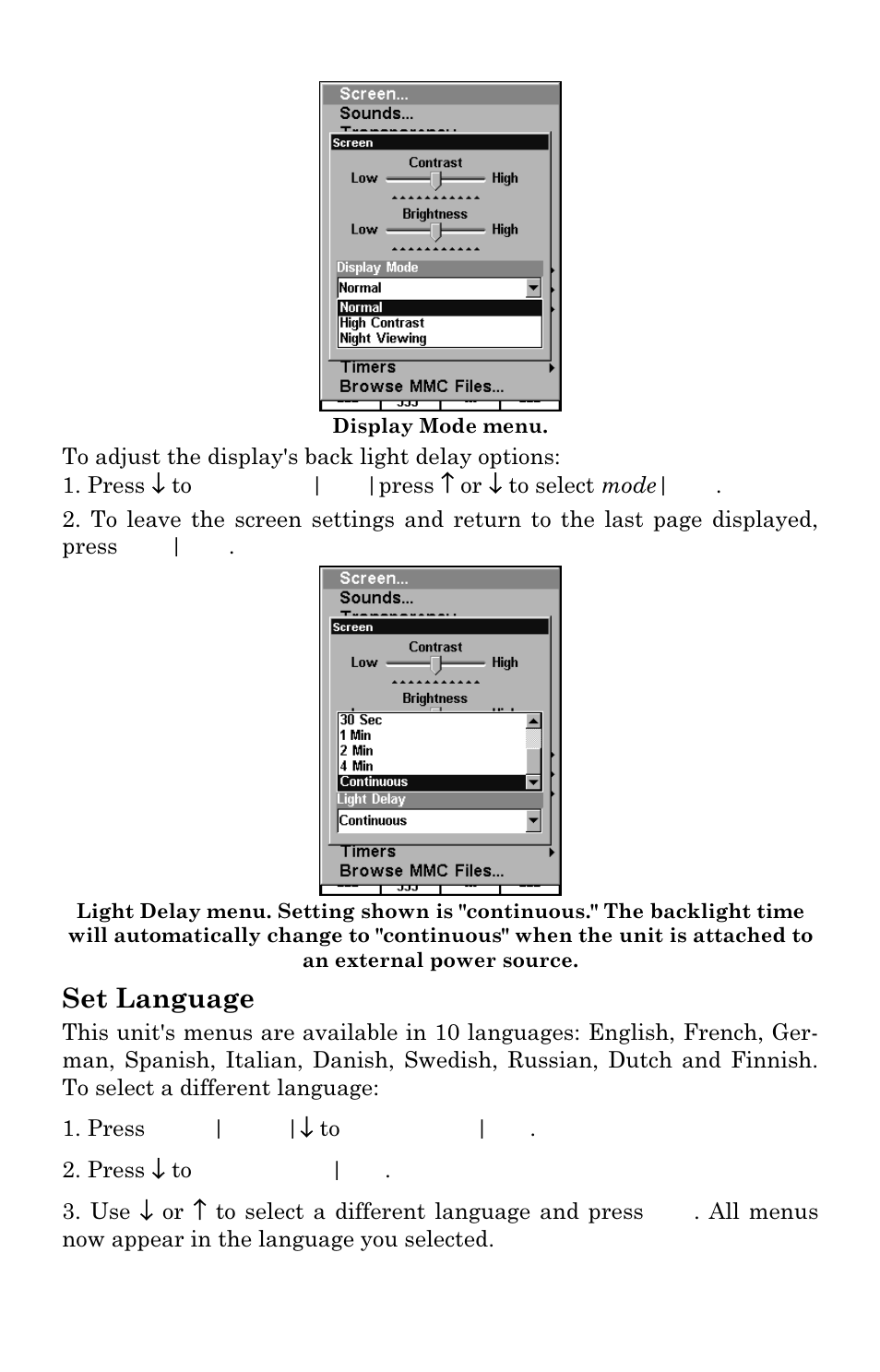 Set language | Lowrance electronic AirMap 2000C User Manual | Page 106 / 148