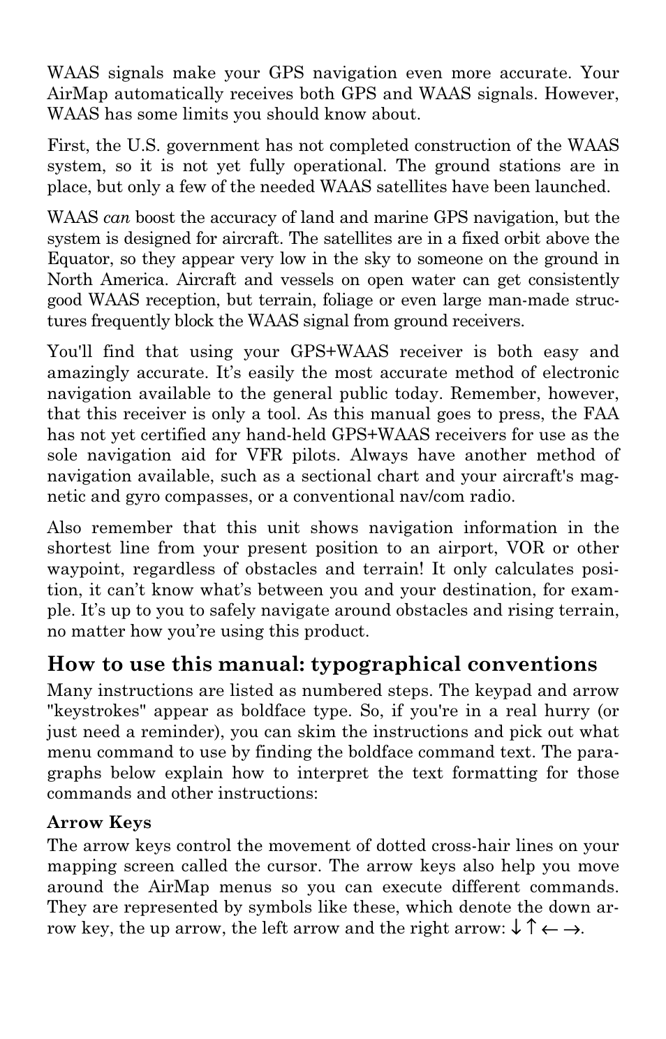 How to use this manual: typographical conventions | Lowrance electronic AirMap 2000C User Manual | Page 15 / 148