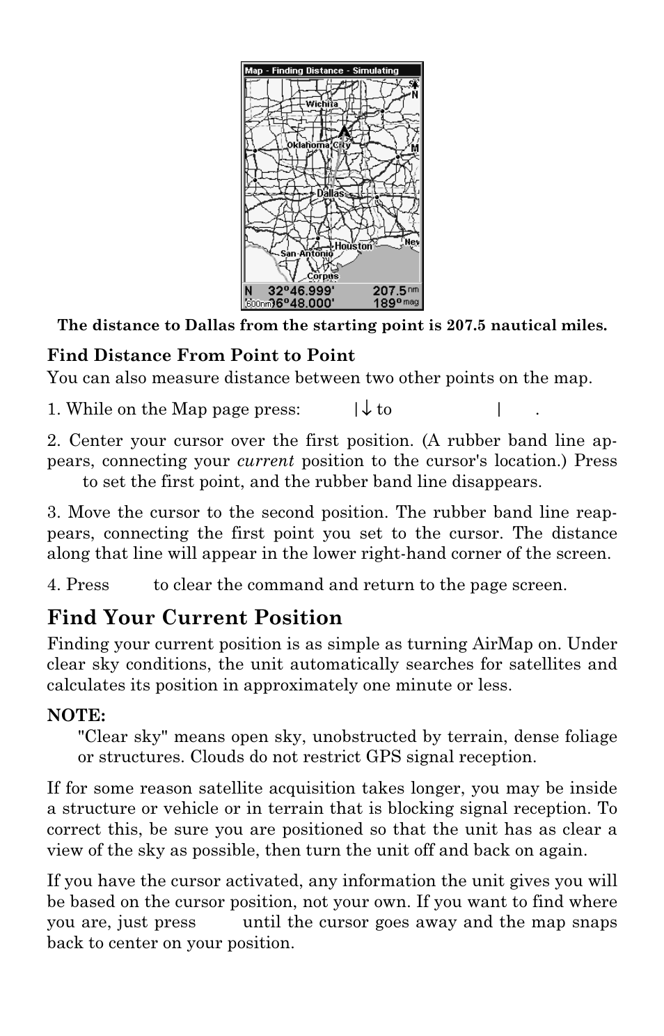 Find your current position | Lowrance electronic AirMap 2000C User Manual | Page 68 / 148