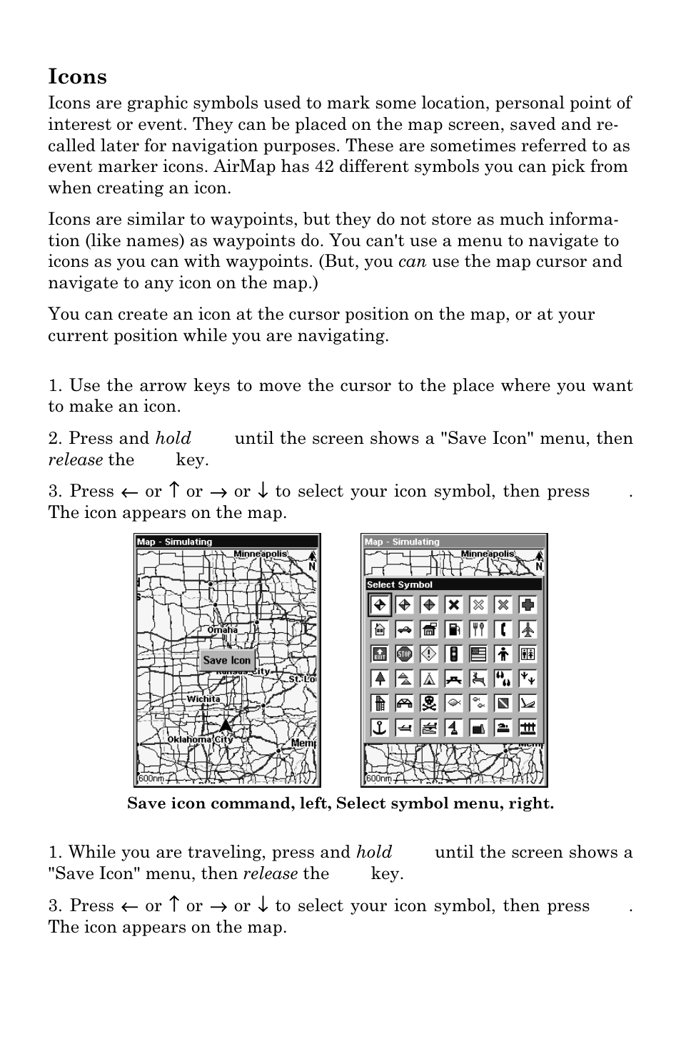 Icons | Lowrance electronic AirMap 2000C User Manual | Page 69 / 148