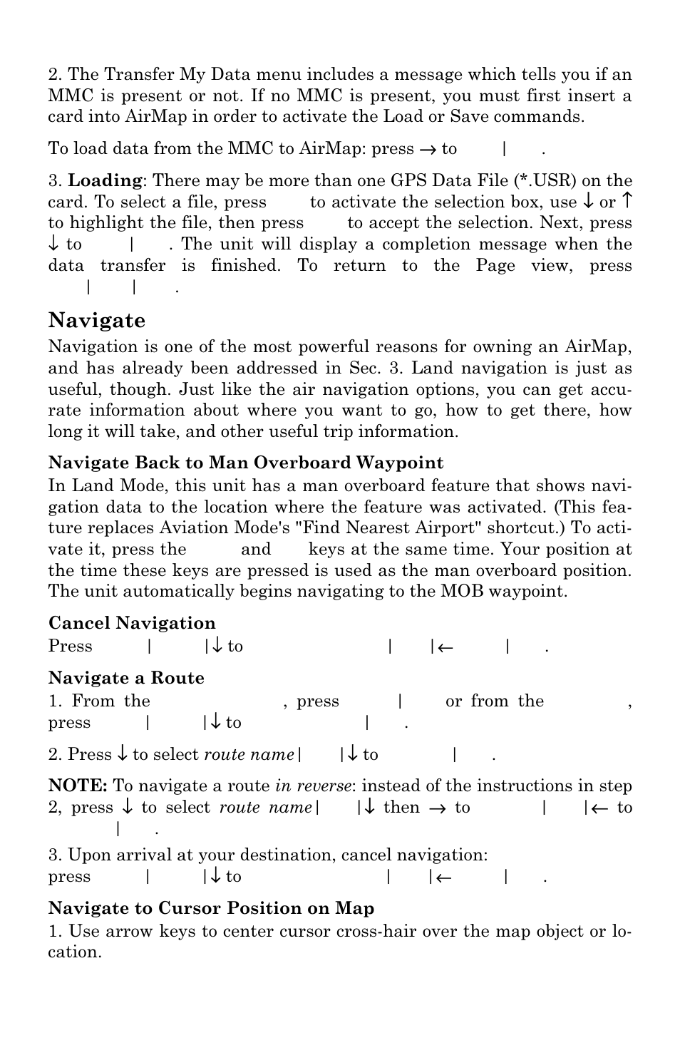 Navigate | Lowrance electronic AirMap 2000C User Manual | Page 71 / 148