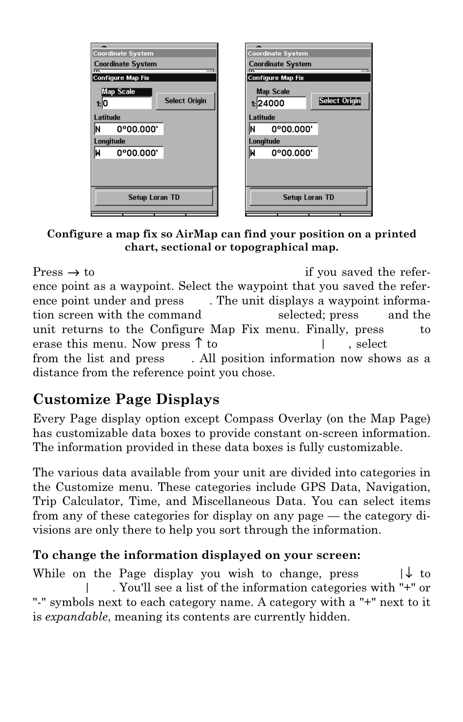 Customize page displays | Lowrance electronic AirMap 2000C User Manual | Page 92 / 148