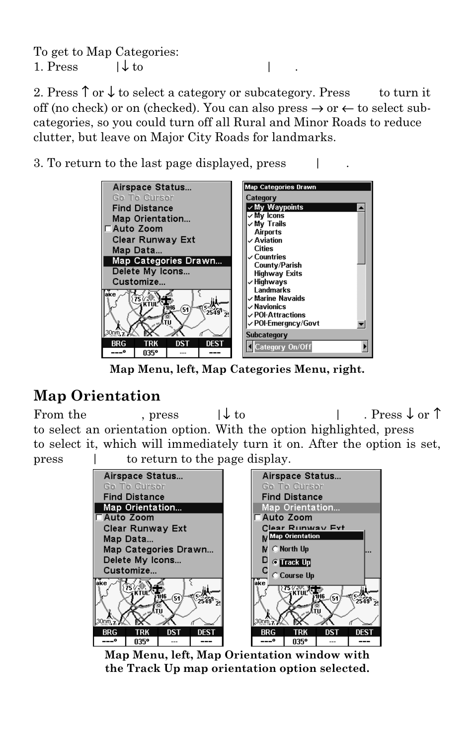 Map orientation | Lowrance electronic AirMap 2000C User Manual | Page 97 / 148