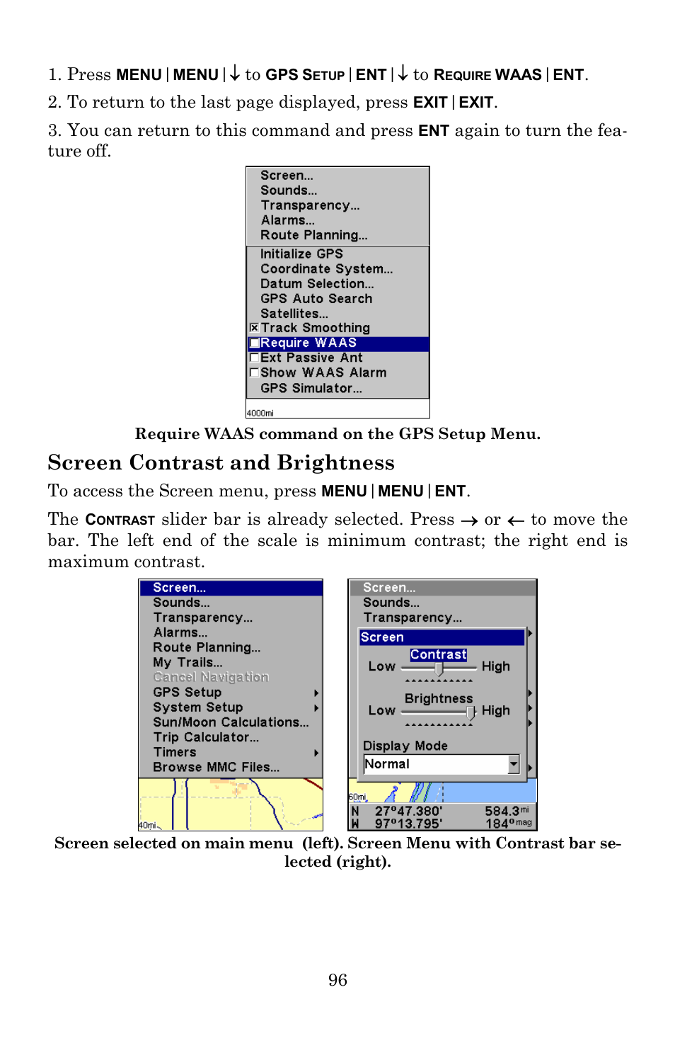 Screen contrast and brightness | Lowrance electronic 5150C User Manual | Page 102 / 140