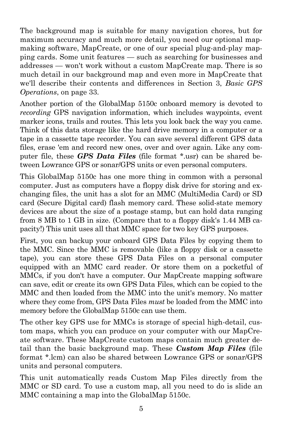 Lowrance electronic 5150C User Manual | Page 11 / 140