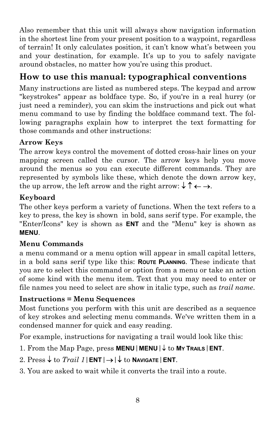 How to use this manual: typographical conventions | Lowrance electronic 5150C User Manual | Page 14 / 140