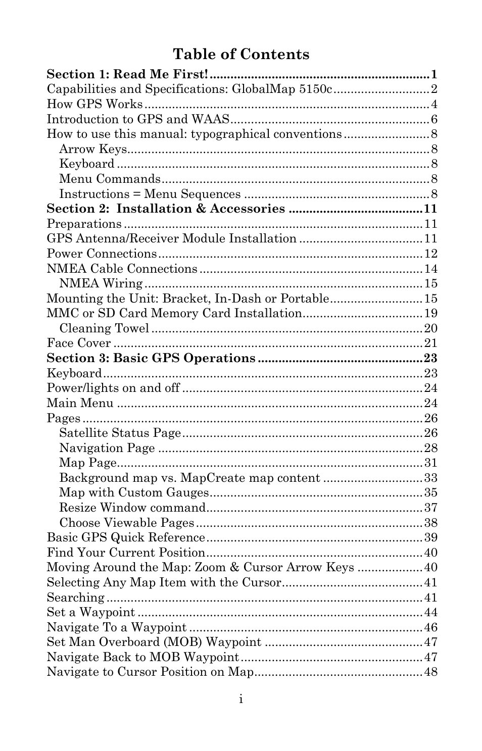 Lowrance electronic 5150C User Manual | Page 3 / 140