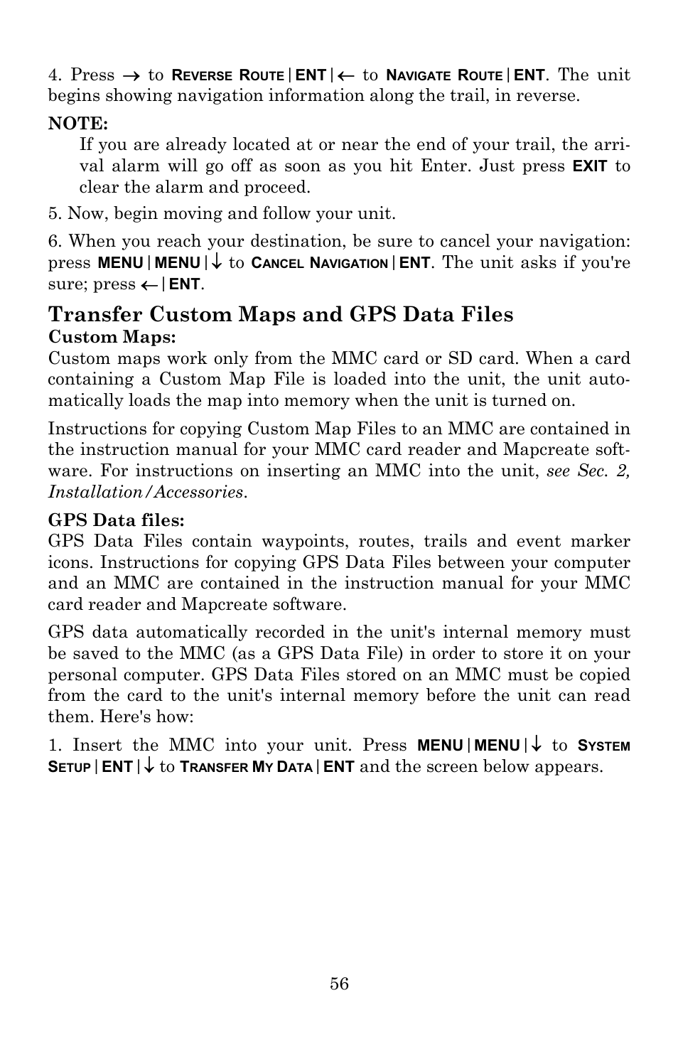 Transfer custom maps and gps data files | Lowrance electronic 5150C User Manual | Page 62 / 140