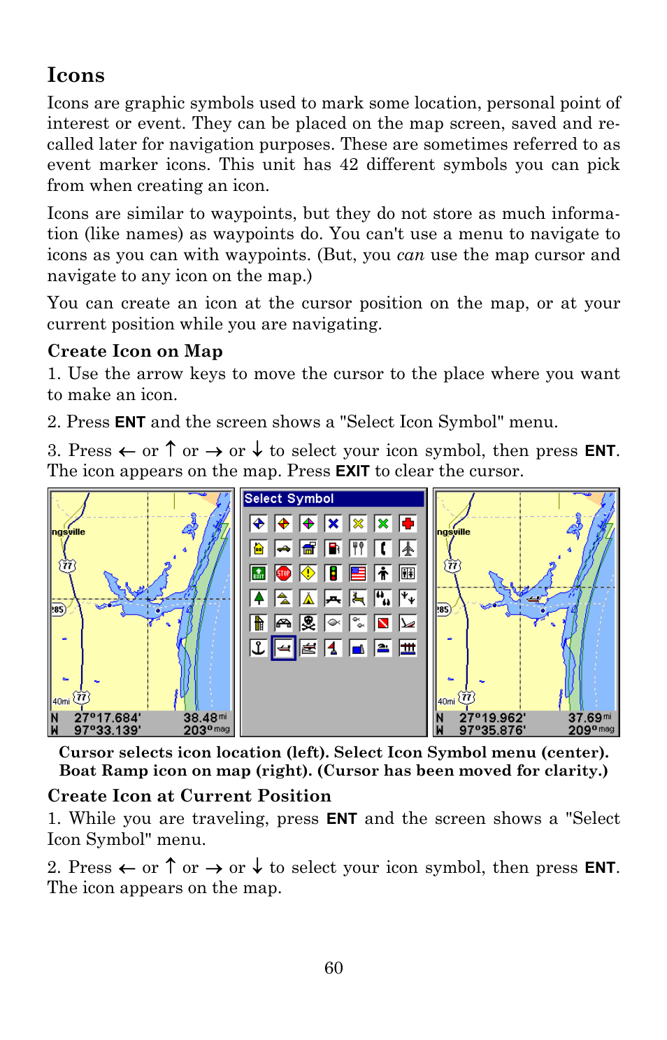 Icons | Lowrance electronic 5150C User Manual | Page 66 / 140