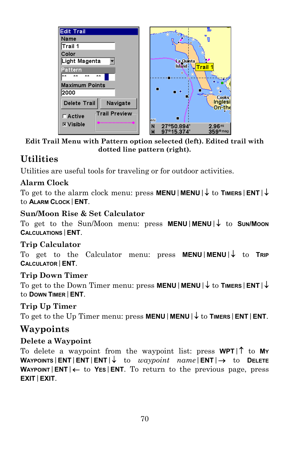 Utilities, Waypoints | Lowrance electronic 5150C User Manual | Page 76 / 140