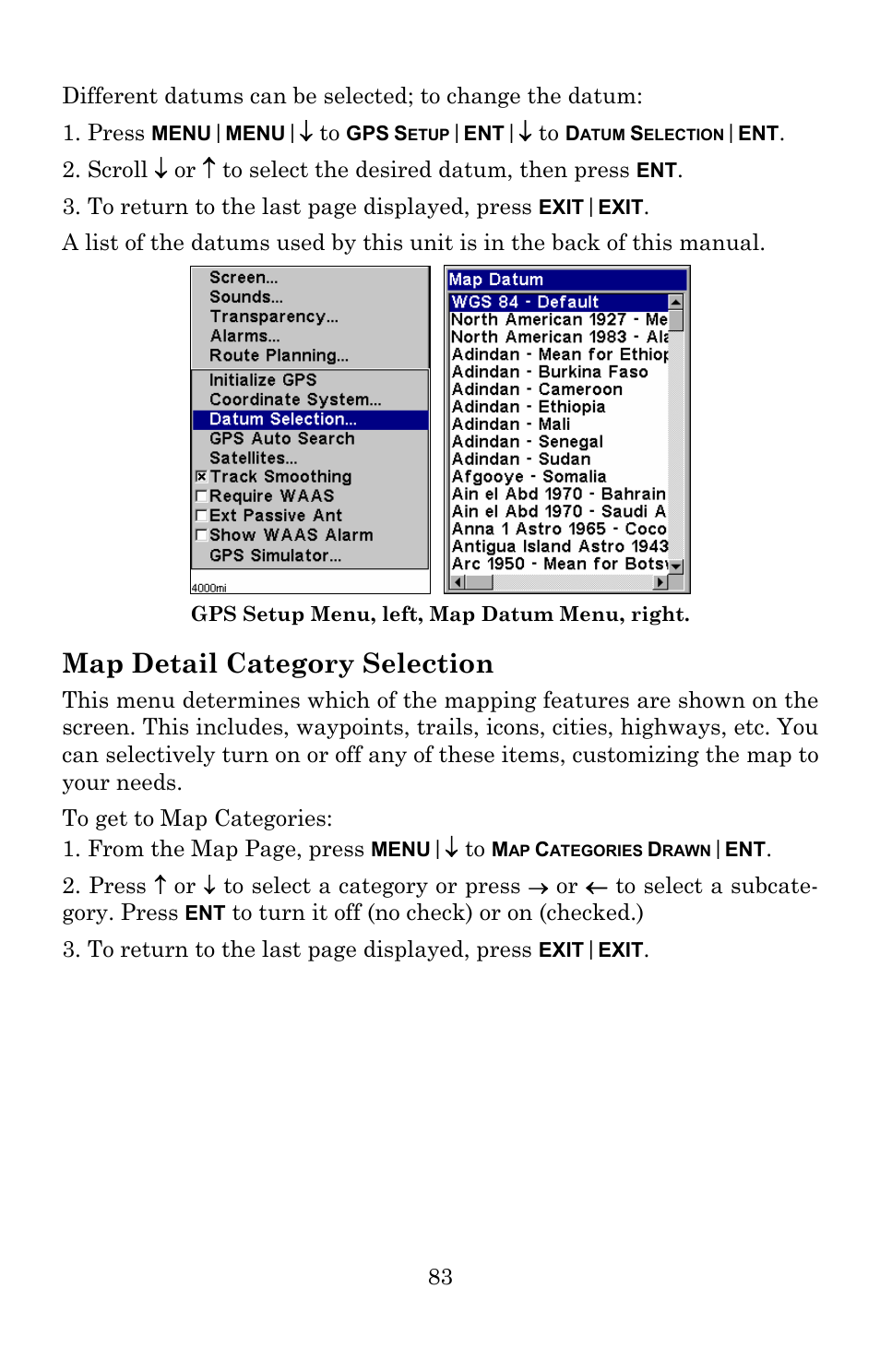 Map detail category selection | Lowrance electronic 5150C User Manual | Page 89 / 140