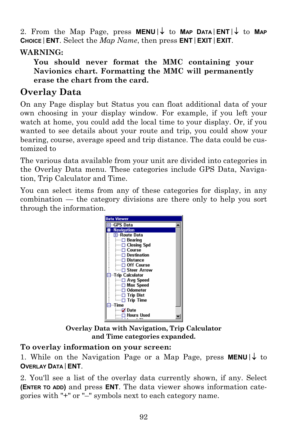 Overlay data | Lowrance electronic 5150C User Manual | Page 98 / 140