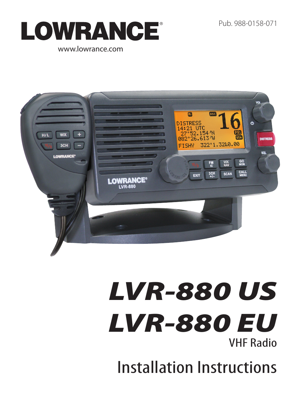 Lowrance electronic LVR-880 EU User Manual | 20 pages