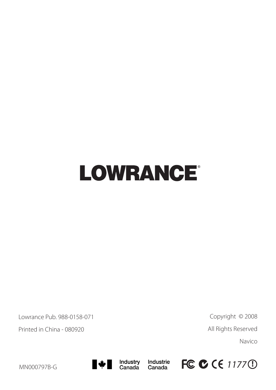 Lowrance electronic LVR-880 EU User Manual | Page 20 / 20