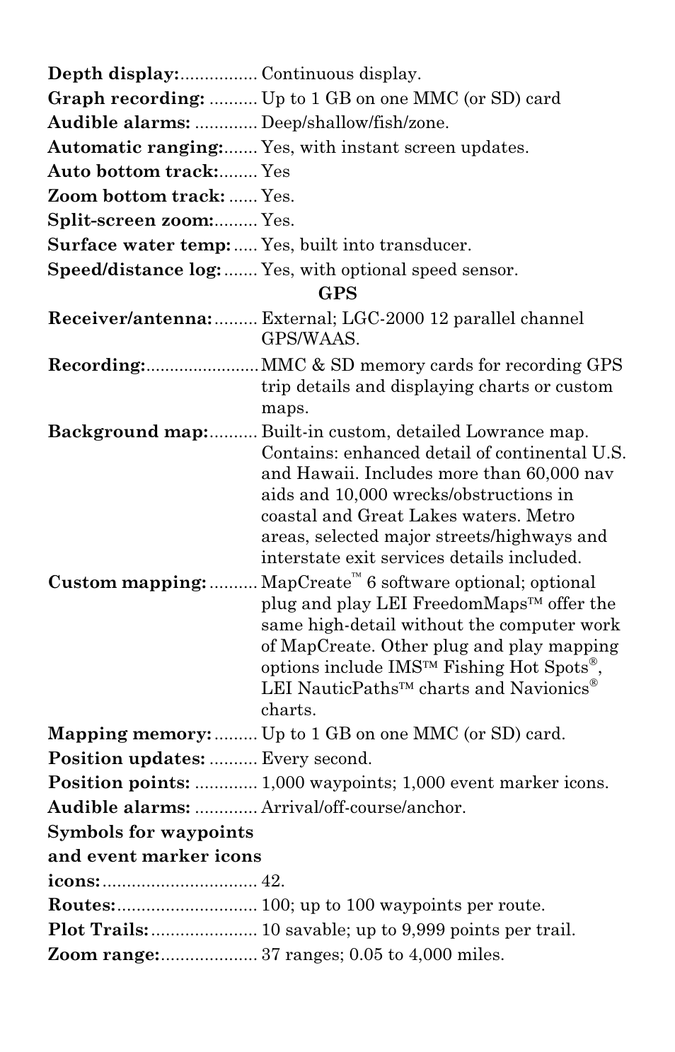 Lowrance electronic LCX-17M User Manual | Page 12 / 204