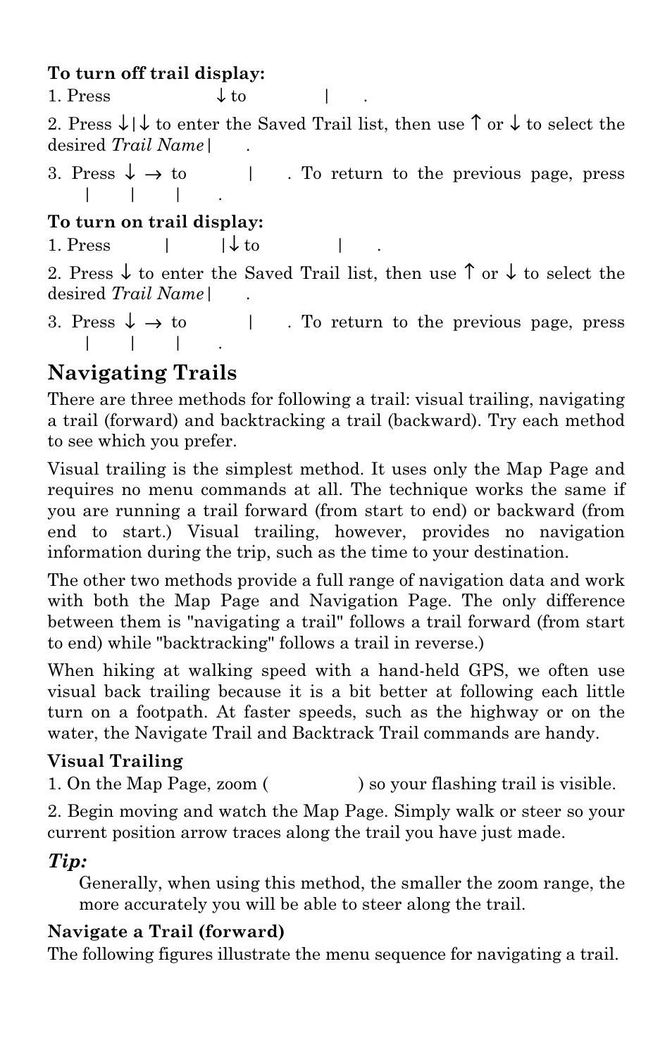 Navigating trails | Lowrance electronic LCX-17M User Manual | Page 131 / 204