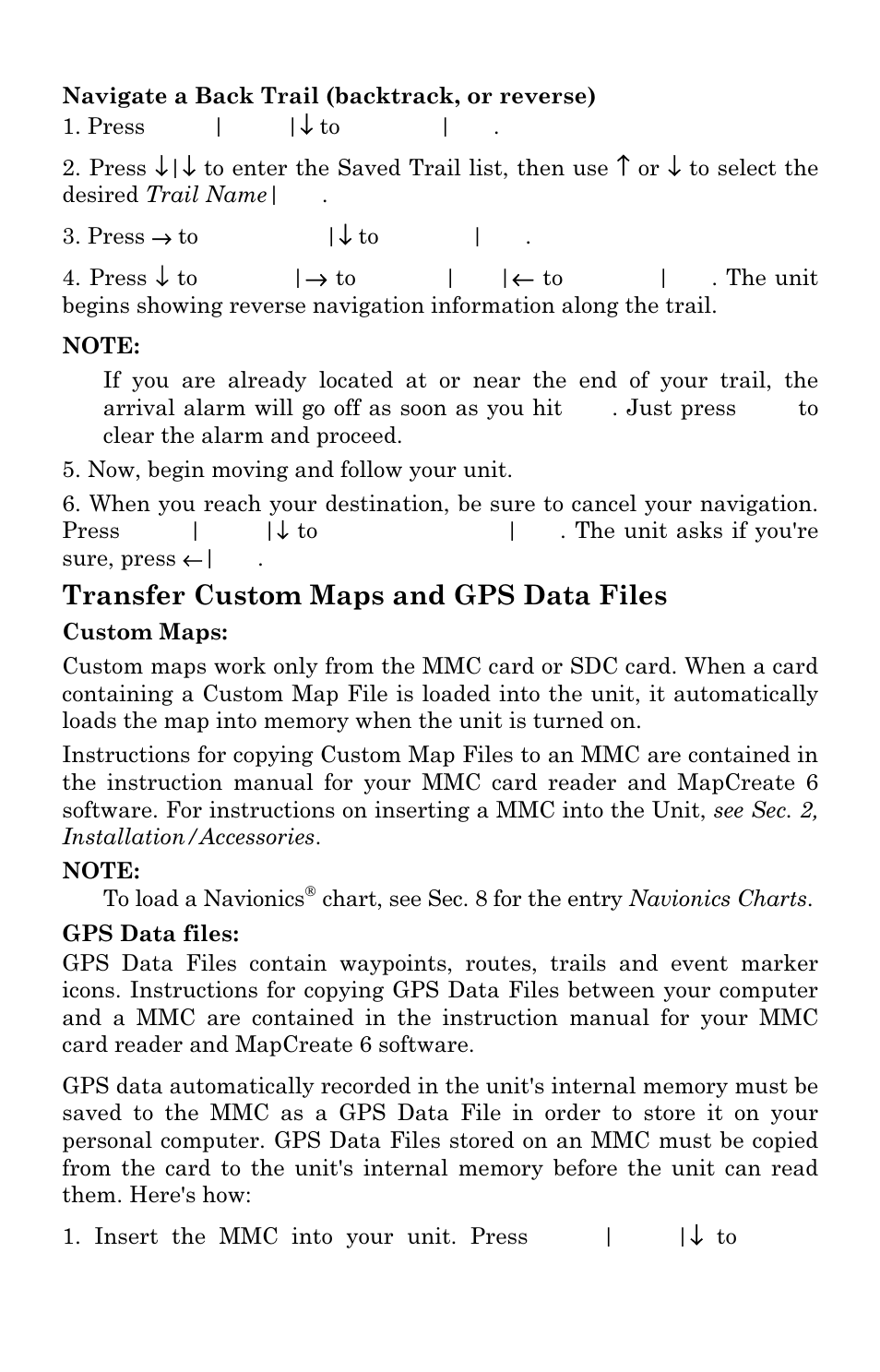 Transfer custom maps and gps data files | Lowrance electronic LCX-17M User Manual | Page 134 / 204