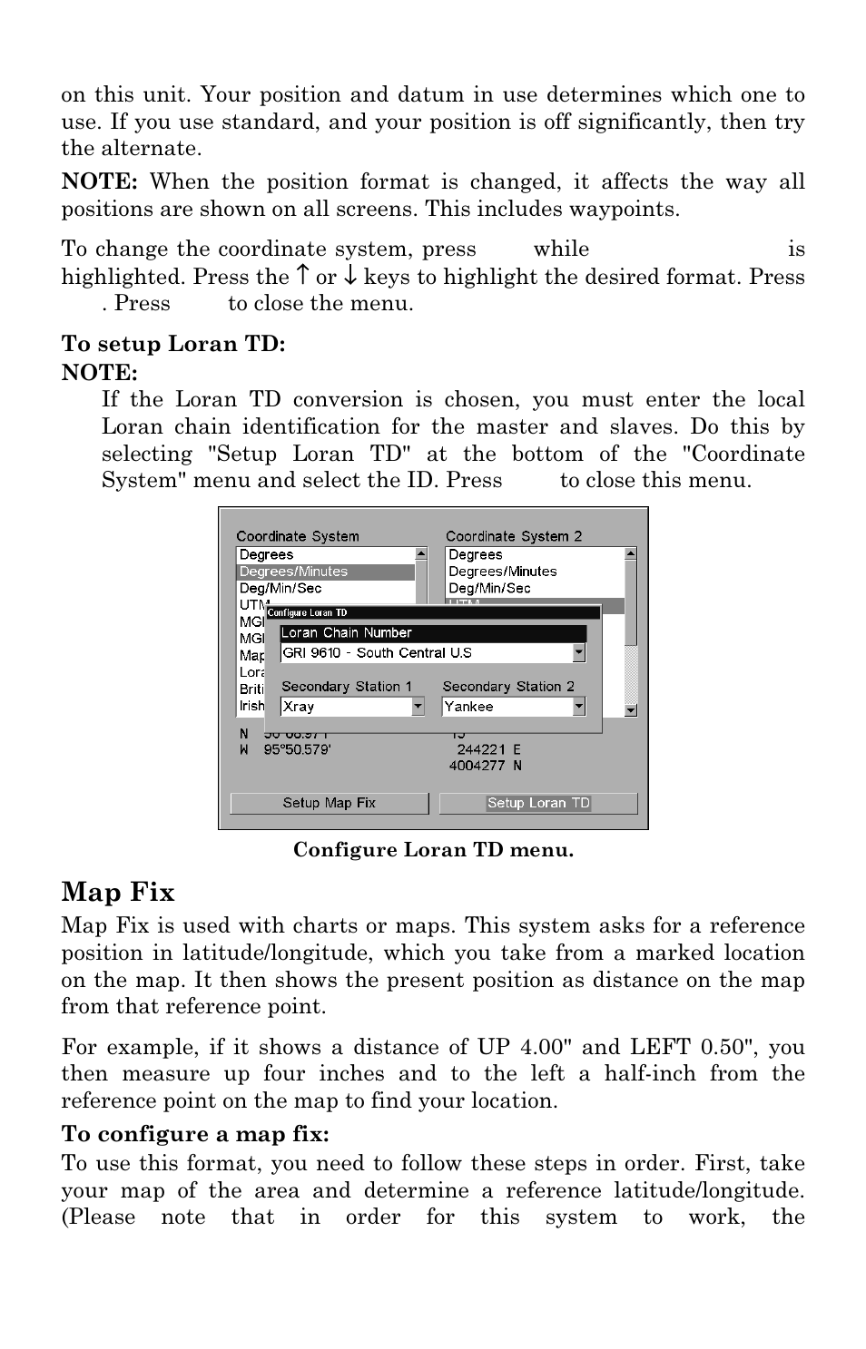 Map fix | Lowrance electronic LCX-17M User Manual | Page 153 / 204